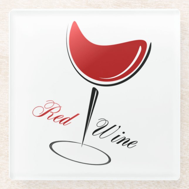 Roter Wein Glasuntersetzer (Vorderseite)