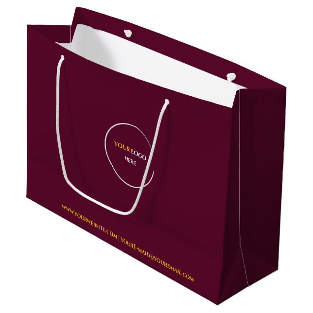 Roter Wein Große Geschenktasche Geschenktüte (Vorderseite Schrägansicht)