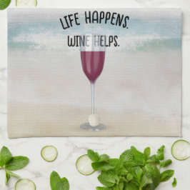 Roter Wein im Hintergrund Geschirrtuch