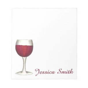 Roter Wein Lover Glass Weinkeller Personalisiert N Notizblock
