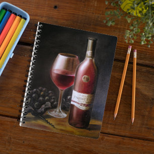 Roter Wein Notizblock