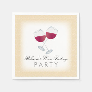 Roter Wein, Personalisiertes Party Weinverkostung Serviette