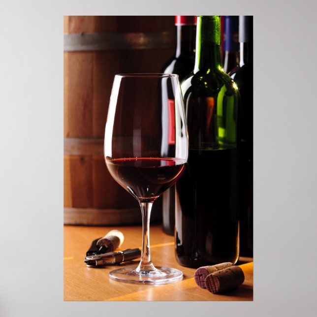 Roter Wein Poster (Vorne)