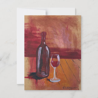 Roter Wein Postkarte