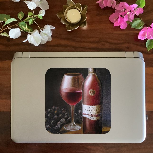 Roter Wein Quadratischer Aufkleber (Von Creator hochgeladen)