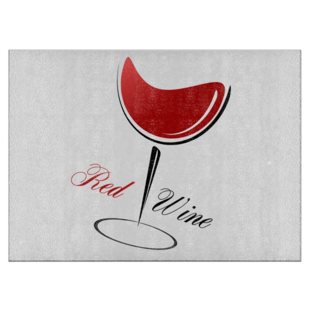 Roter Wein Schneidebrett (Vorderseite)