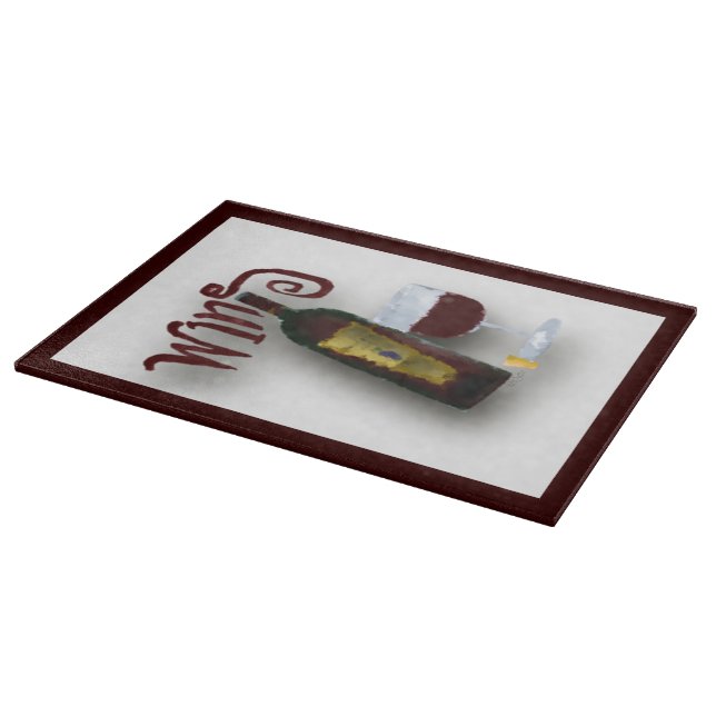 Roter Wein Schneidebrett (Ecke)