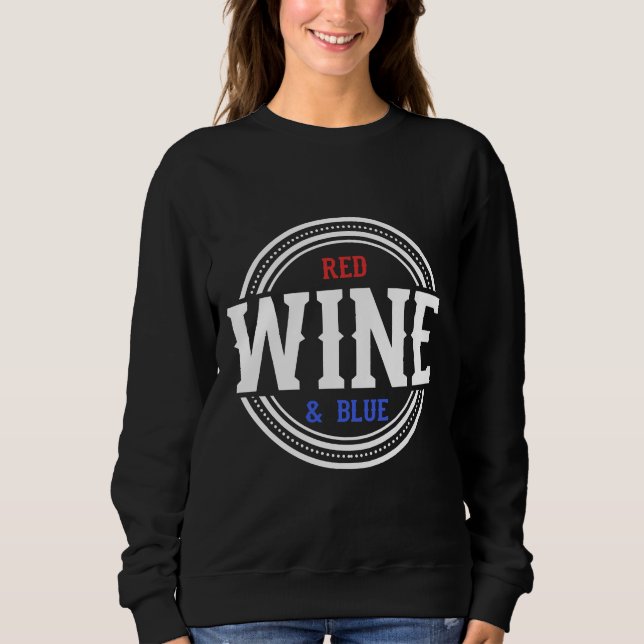 Roter Wein und Blauer Wein Sweatshirt (Vorderseite)