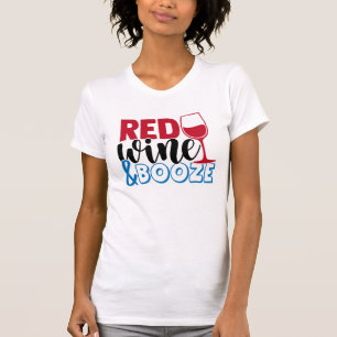Roter Wein und Booze Niedlicher Patriotischer Tr T-Shirt