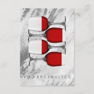 Roter Wein Verkostung Cocktail Party Einladung Mar