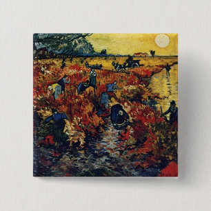 Roter Weinberg, Van Gogh, 1888 Button