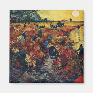 Roter Weinberg, Van Gogh, 1888 Magnet
