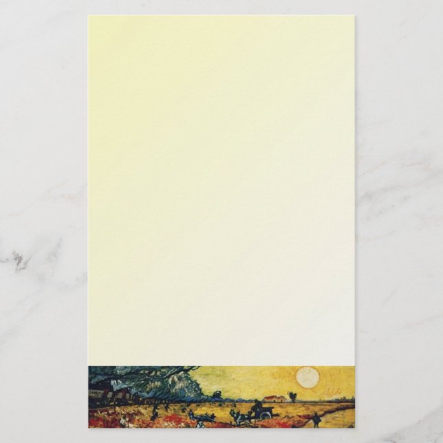 Roter Weinberg, Vincent van Gogh Briefpapier (Vorderseite)