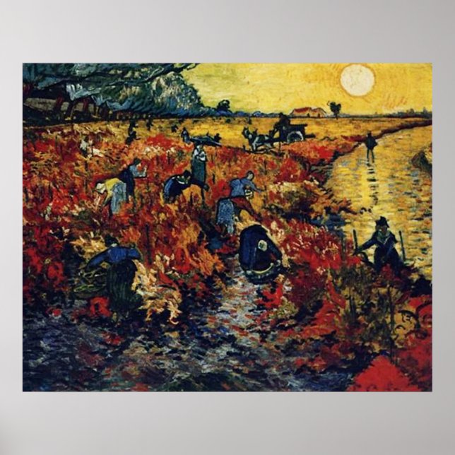 Roter Weingarten, Van Gogh Poster (Vorne)