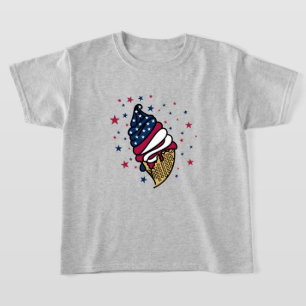 Roter Weißer Blauer Eiskreiskegel icecreamliciouS T-Shirt