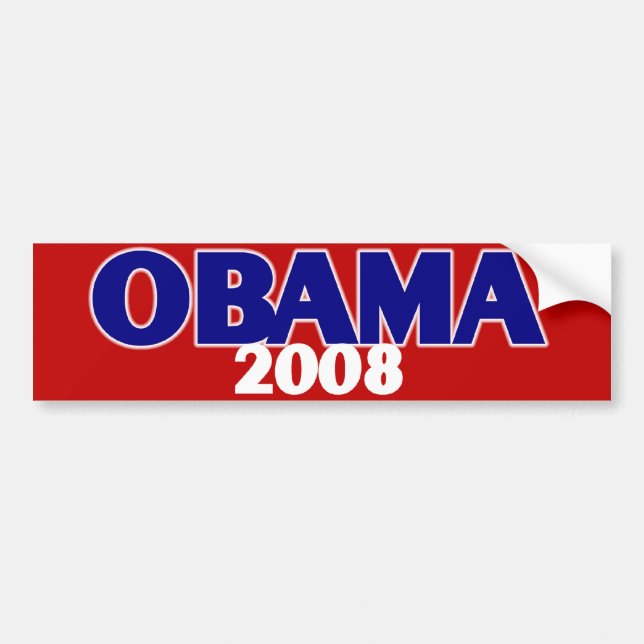 Roter, weißer, blauer Obama 2008 Autoaufkleber (Vorne)