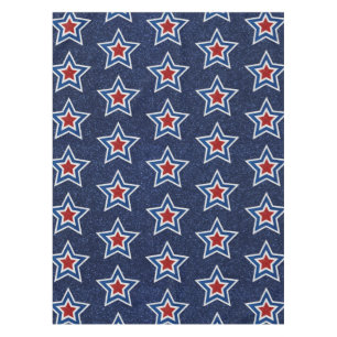 Roter, Weißer, Blauer Stern 4. Juli Glitter Tischdecke