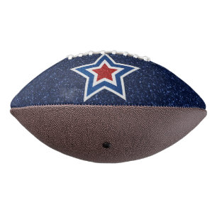 Roter, Weißer, Blauer Stern Juli 4 Glitter Football