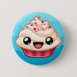 Roter/Weißer Cupcake - Happy Jump Button