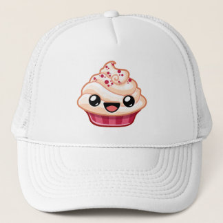 Roter/Weißer Cupcake - Happy Jump Truckerkappe