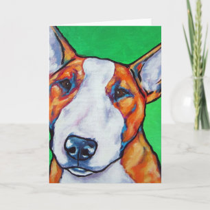 Roter/weißer englischer Bullterrier Karte