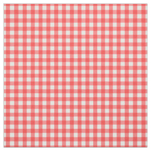 Roter weißer Gingham-klassisches Karo-Muster Stoff