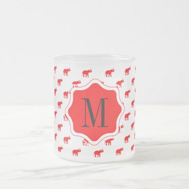 Roter Weißer Punkt Mattglastasse (Mittel)