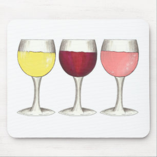 Roter Weißer Rosé Weinkeller Weinkultur und Erde Mousepad