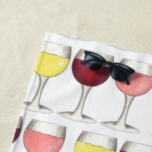 Roter Weißer Rosé Weinkeller Weinkultur und Erde Strandtuch