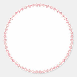 Roter weißer Rundkleber mit Spitzbrille Runder Aufkleber