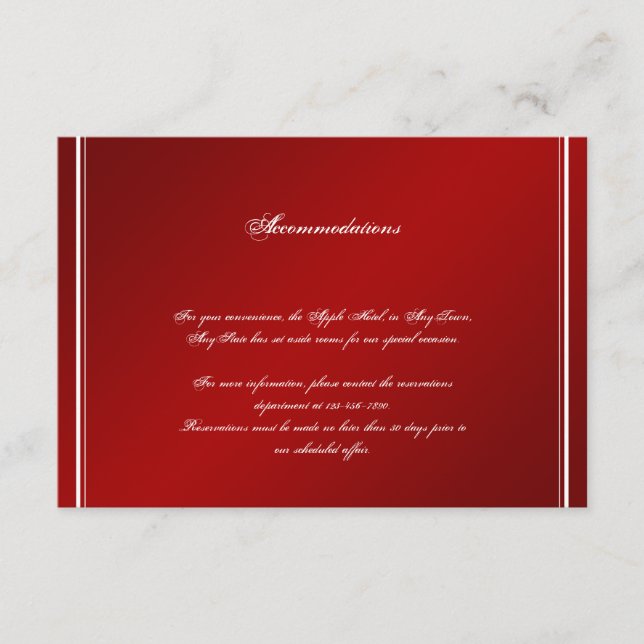 Roter Weißer Schneeflocken WinterWedgesteg Begleitkarte (Vorderseite)