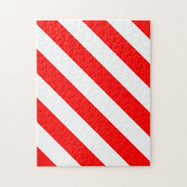 Roter weißer Streifen frustrierend Puzzle