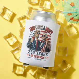 Roter Weißer Trinkender Trump George Washington 25 Dosenkühler