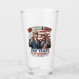 Roter Weißer Trinkender Trump George Washington 25 Glas