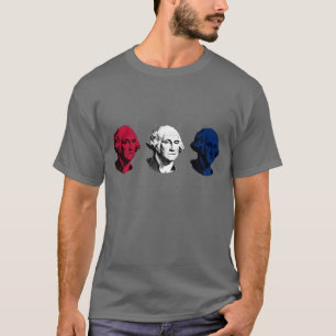 Roter, weißer und blauer George Washington T-Shirt