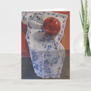 Roter weißer und blauer Granatapfel Karte