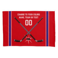 Roter weißer und blauer Hockey-Kissen-Kasten