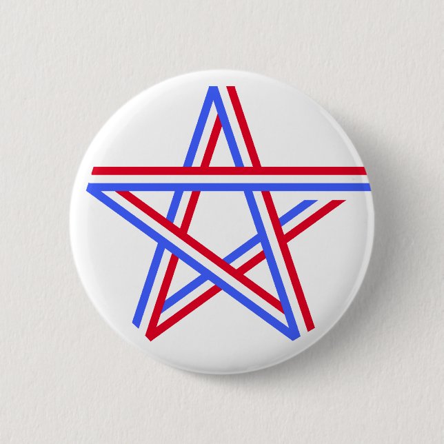 Roter, weißer und blauer Stern Button (Vorderseite)
