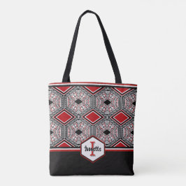 Roter, weißer und schwarzer Stammes-Teppich