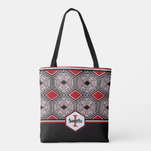 Roter, weißer und schwarzer Stammes-Teppich