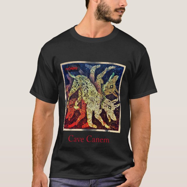 roter Welpe "Höhle canem " T-Shirt (Vorderseite)
