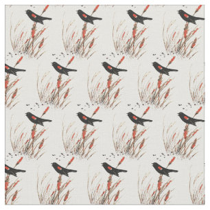 Roter Wing Blackbird Natur Kunst Stoff