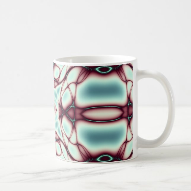 Roter Wirbels-abstrakte Kunst Kaffeetasse (Rechts)