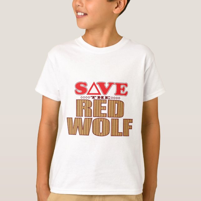 Roter Wolf retten T-Shirt (Vorderseite)