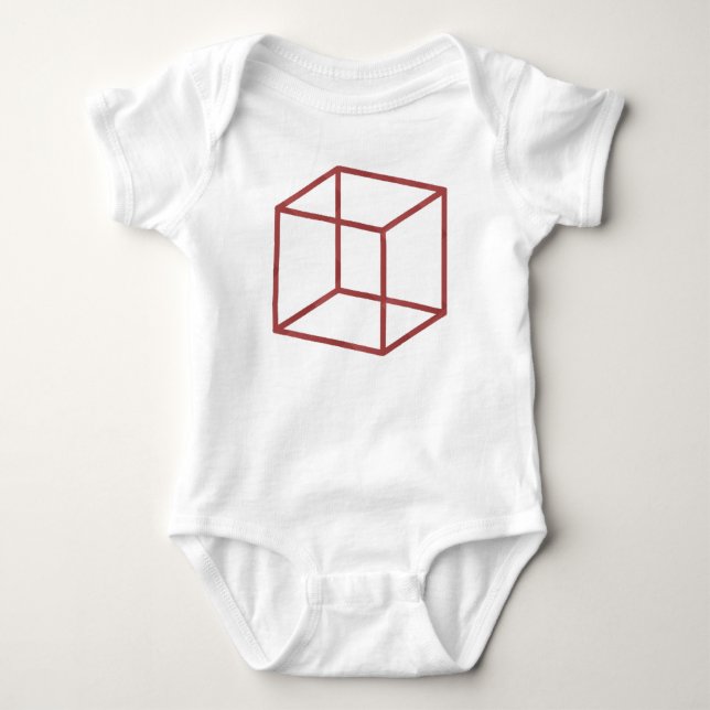 Roter Würfel-Säuglings-Strampler Baby Strampler (Vorderseite)