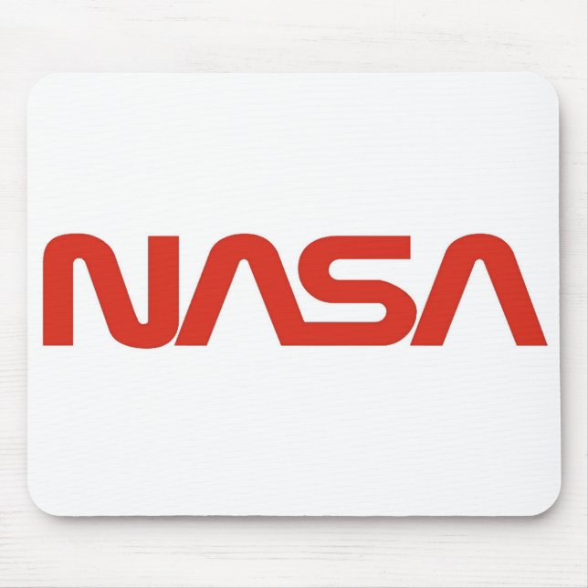 Roter Wurm-Logo der NASAs Mousepad (Vorne)