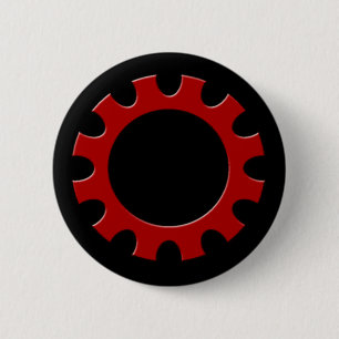 Roter Zahn-Knopf! Button