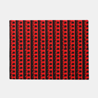 Roter Zaun Fußmatte