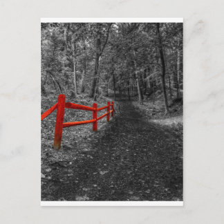 Roter Zaun Postkarte
