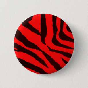 Roter Zebra-Knopf Button